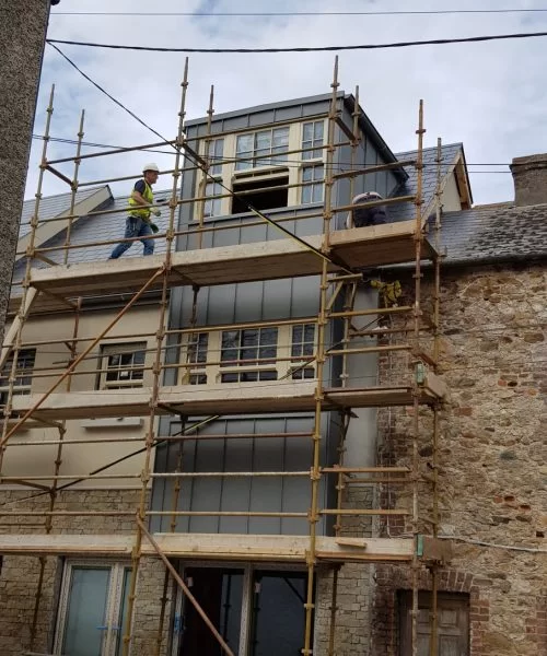 Zinc roofing installation